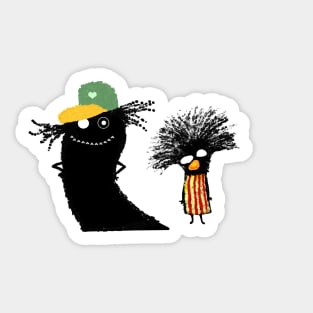 Two Hairy Weirdos Sticker